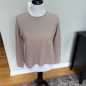 Eileen Fisher Taupe Textured Sweatshirt